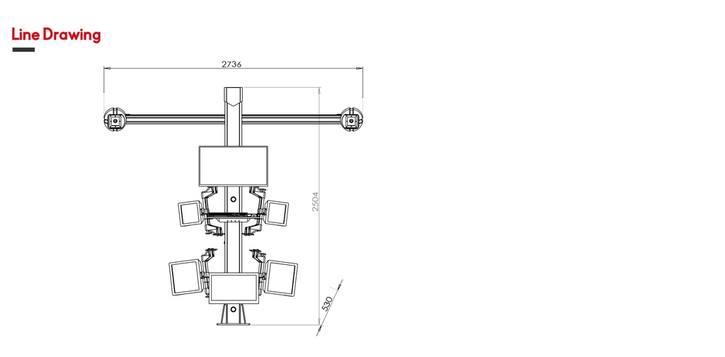 BRIGHT 3D Wheel Alignment Machine A730E جهاز ضبط زوايا ثلاثي الابعاد برايت BRIGHT/A730E