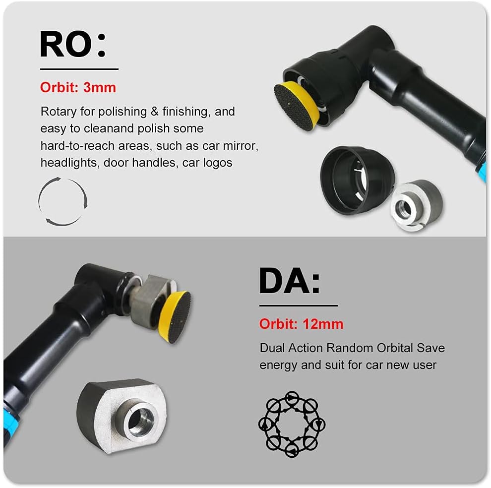 BROTHERS SMALL-BATTERY-POLISHER Dual Action & Rotary Cordless Polisher With 2 Battery 12V 1 inch 3/12mm Throw 800W صاروخ تلميع بالبطارية برازرز (دول اكشن) 1 بوصة 12 فولت BR-SMALL BATTERY POLISHER