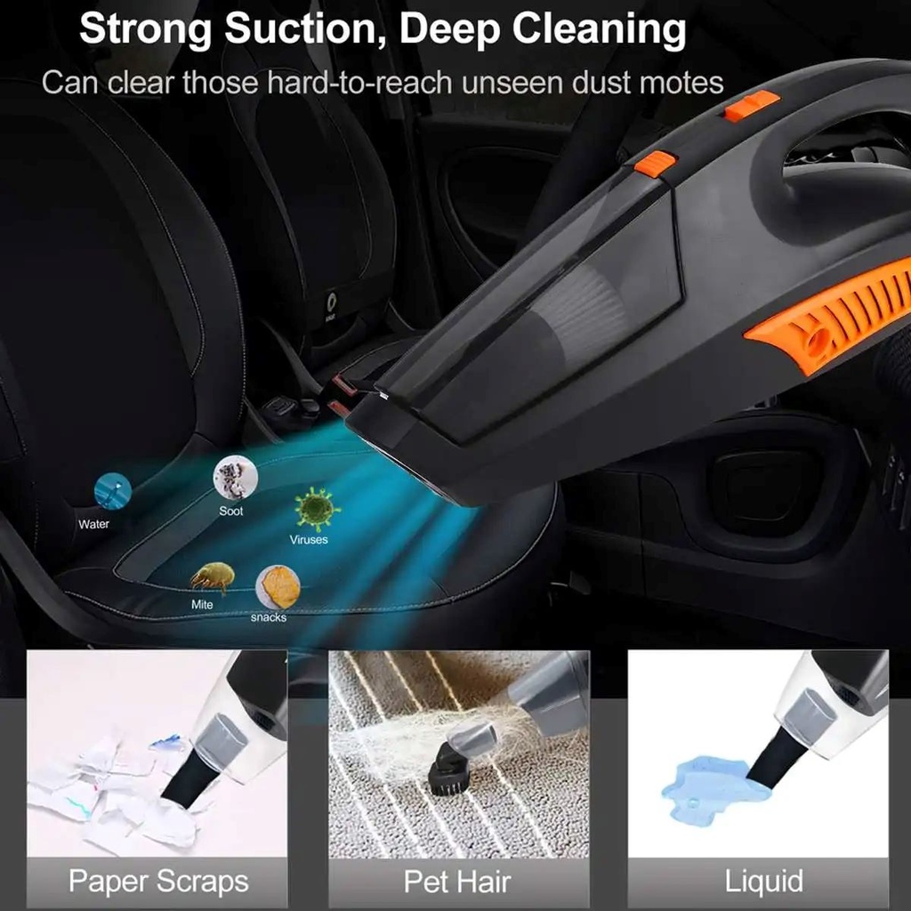 BROTHERS Portable Mini Car Vacuum Cleaner