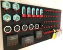 BROTHERS Empty Wall-Mounted Detailing & Workshop Tools Board With 15 Pcs Hook Kit 90*45cm لوحة - بورد برازرز سوداء لتعليق مستلزمات كار كير + اطقم تعليق BR/BEAUTY TOOL PENDANT