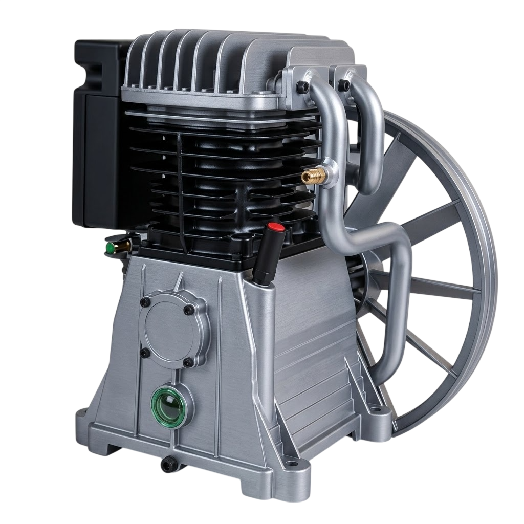 ABAC B6000B Two-Stage Air Compressor Head Pump 7.5HP 827L/Min 11Bar