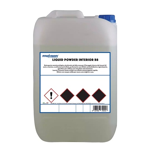 [CCCCXX00077] FRA-BER Liquid Powder B8: 25L Professional Nano-Tech Fabric & Upholstery Cleaner - 1:50 Concentrate
