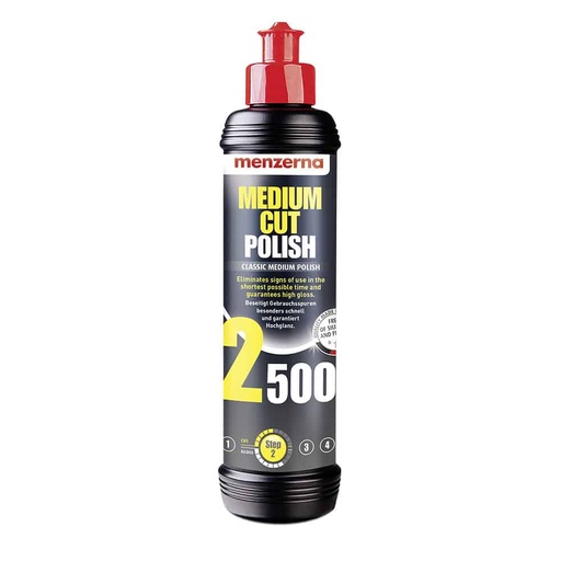 [CCCPMC00006] MENZERNA Medium Cut Polish 2500 - 250ml A Glossy Fine Abrasive Polish For The Removal Of Deep Scratches