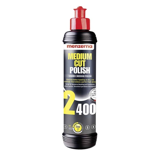 [CCCPMC00004] MENZERNA Medium Cut Polish 2400 - 250ml A Liquid Fine Abrasive Polish For The Removal Of Deep Scratches