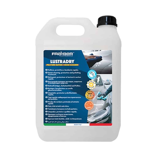 [CCCCXX00046] سائل غسيل سيارات بدون ماء (Waterless) وتلميع نانو 4.54 لتر ماركة فرابر موديل LUSTRADRY - يخفف 1:15
