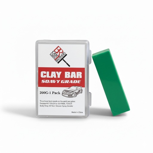 [CCCTXX00001] عجينة صلصال (كلاي بار) تنظيف وتلميع ناعم (اخضر) 200 جرام موديل GREENCLAY ماركة براذرز - عجينة ناعمة