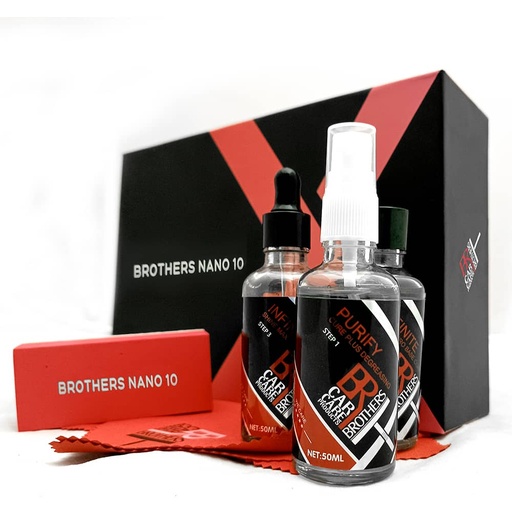[CCNCXX00001] BROTHERS NANO10 10H Nano Ceramic 3-Step Coating Kit 50ml