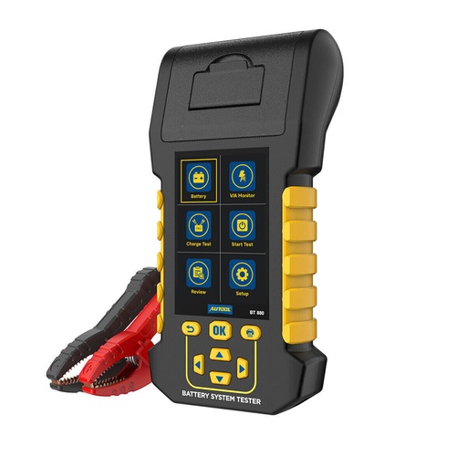 [ESBTXX00001] جهاز اختبار بطاريات ودائرة شحن ديجيتال مع برنتر موديل BT880 ماركة اوتول - 6-30 فولت (طباعة تقارير فنية)